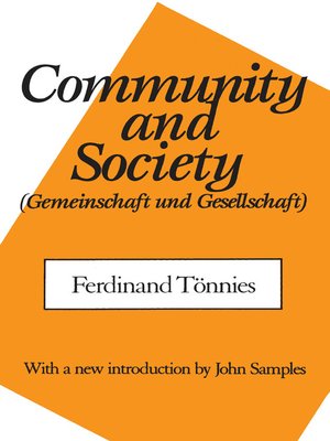cover image of Community and Society